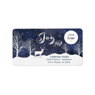 Etiqueta Cena de inverno moderna Joy logótipo corporativo