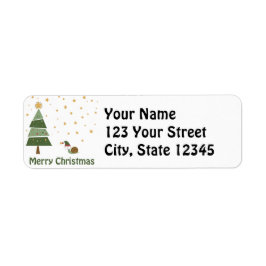 Etiqueta Cena de Natal do Elf Snail