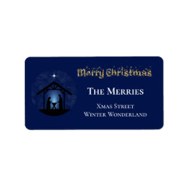 Etiqueta Cena de Natal Religiosa