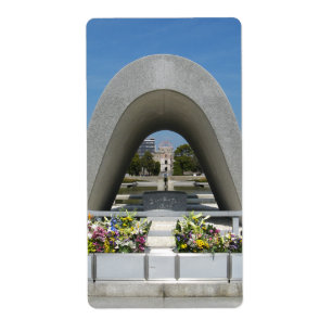 Etiqueta Cenotaph Memorial Hiroshima