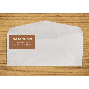 Etiqueta Center Aligned Plain Texts Business Brown Shipping