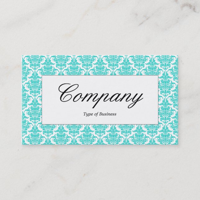 Etiqueta central - Aqua Damask (Frente)