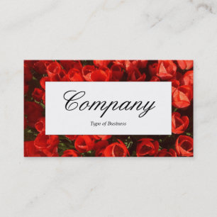 Etiqueta central - Tulipas vermelhas