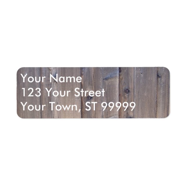 Etiqueta Cerca de Madeira meteorizada (Frente)