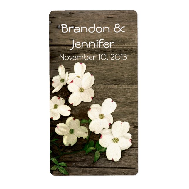 Etiqueta Cerca russa com flores casando minirótulos de vinh (Frente)