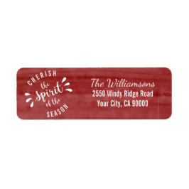 Etiqueta Cereja o Espírito da Água Vermelha do Natal