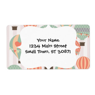 Etiqueta Céu listrado cor-de-rosa de aumentação Pastel d