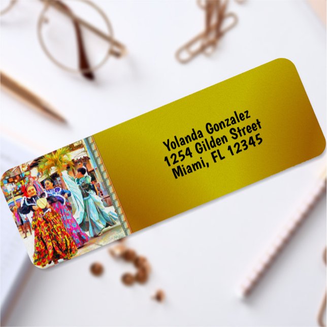 Etiqueta Ceviche Festival Mexicano Dançarinos 2549 Endereço (Criador carregado)