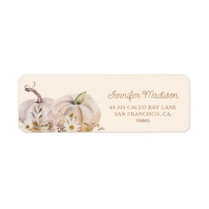 Etiqueta Chá de fraldas Boho Fall Pumpkin