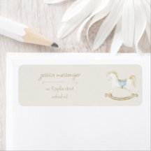 Chá de fraldas Boho Vintage Rocking Horse Cowboy