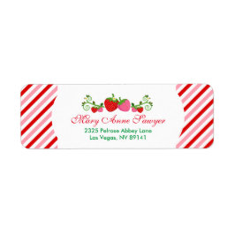 Etiqueta Chá de fraldas de Aniversário do Verão de Morango