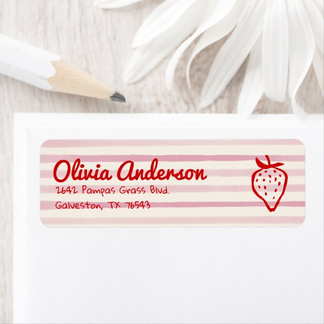 Etiqueta Chá de fraldas de Morangos Doce, Berry (Insitu)