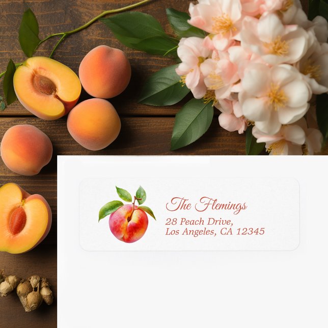 Etiqueta Chá de fraldas de pêssego (Peach Fuzz Baby Shower)