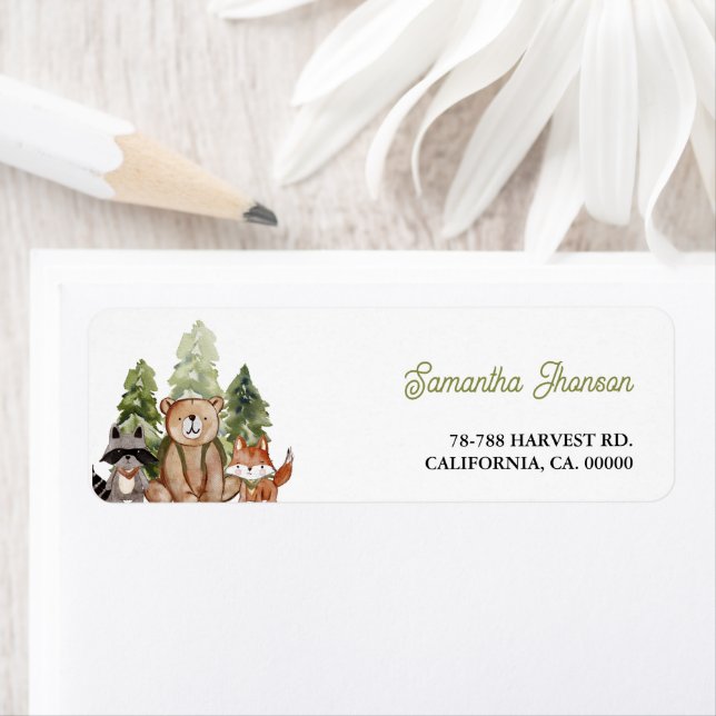 Etiqueta Chá de fraldas de risco de animais florestais (Insitu)