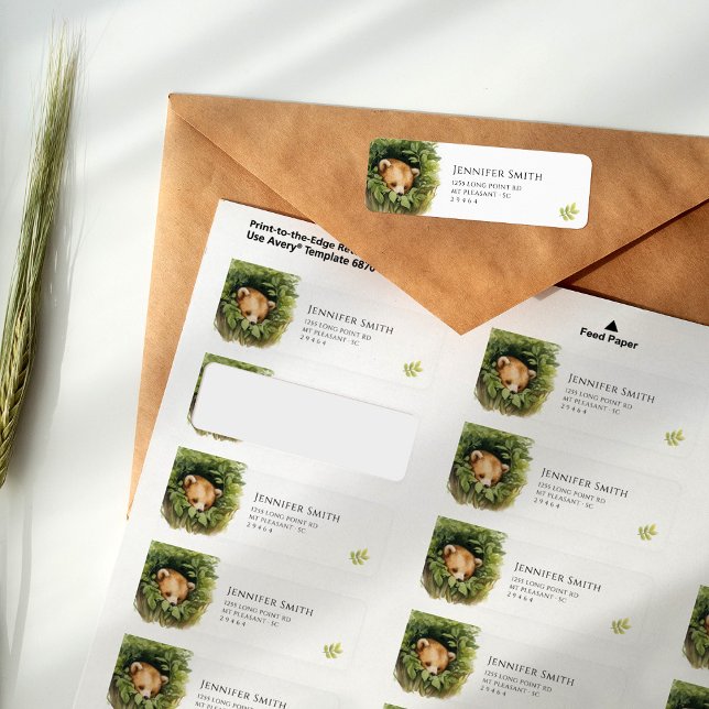 Etiqueta Chá de fraldas De Urso Bebês Com Sono (Criador carregado)