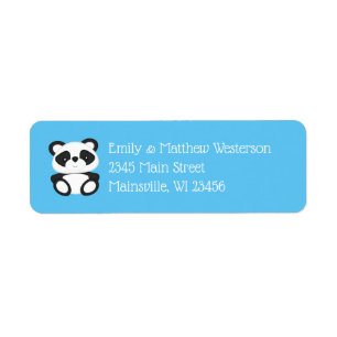 Etiqueta Chá de fraldas do Urso Panda