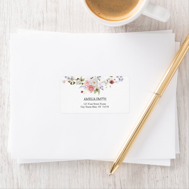 Etiqueta Chá de fraldas Floral Selvagem (Insitu)