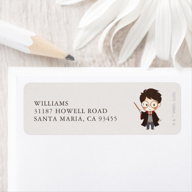 Etiqueta Chá de fraldas Harry Potter simples (Insitu)