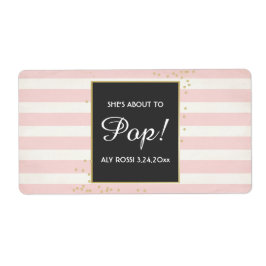 Etiqueta Chá de fraldas Mini Champagne Label Girl