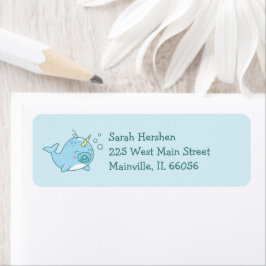 Etiqueta Chá de fraldas Narral Cute Kawaii Blue Boy