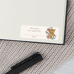 Etiqueta Chá de fraldas Neutral Boho Nursery