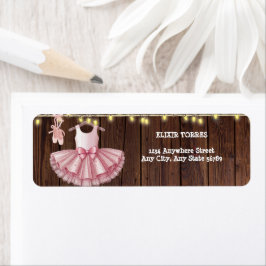 Etiqueta Chá de fraldas Rustic Little Ballerina Tutu Glitte