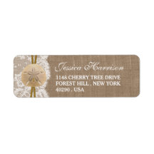 Chá de panela Burlap, Lace & Sand Dollar Beach