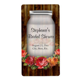 Etiqueta Chá de panela de Flower Wreath do Jar