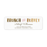 Chá de panela Dourado e cor-de-rosa Brunch e Bubbl