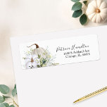 Etiqueta Chá de panela Greenery Pumpkin Fall<br><div class="desc">Delicar rótulo de endereço de chá de panela verde de cor d'água. Fácil de personalizar com seus detalhes. Entre em contato comigo via chat se tiver perguntas sobre o trabalho de arte ou precisar de personalização. NOTA: para obter assistência sobre pedidos, envio, informações sobre produtos, etc., entre em contato diretamente...</div>