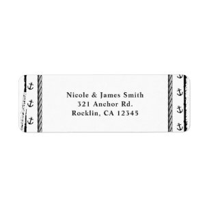 Etiqueta Chá de panela Náutico de Casamento de Praia