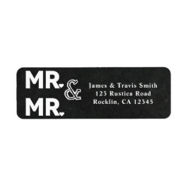 Etiqueta Chalkboard Chalk MR & MR Gay Noivado Casamento