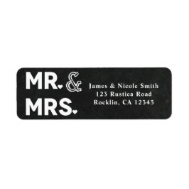Etiqueta Chalkboard Chalk Sr. noivado & Sra. Wedding