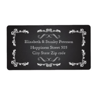 Etiqueta Chalkboard com casamento de vintage
