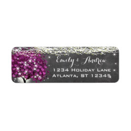 Etiqueta Chalkboard Sangria Wine Heart Tree