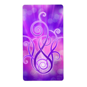 Etiqueta Chama Violeta/Fogo Violeta