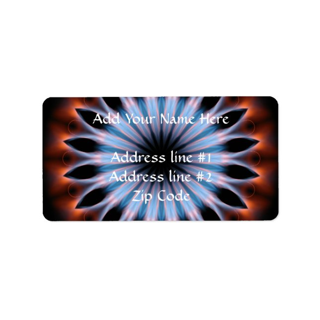 Etiqueta Chamas de Fogo Caleidoscópio (Frente)