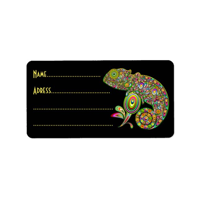 Etiqueta Chameleon Psychedelic Fantasy (Frente)