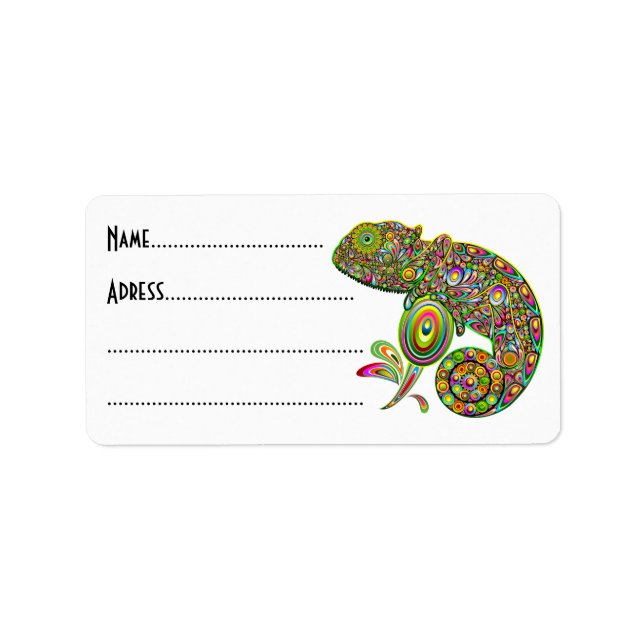Etiqueta Chameleon Psychedelic Fantasy (Frente)