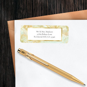 Etiqueta Champagne Burst Crystal Return Address Labs