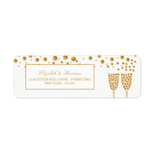 Etiqueta Champagne Dourado borbulha casamento