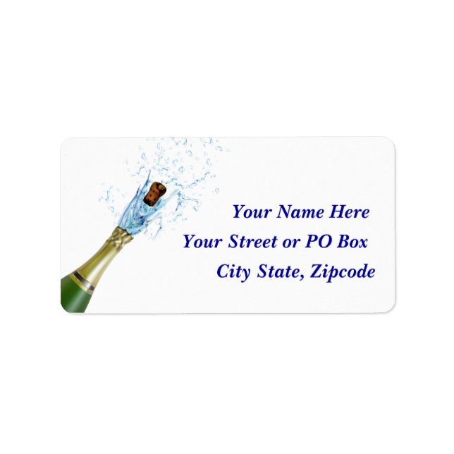 Etiqueta Champagne Popping (Frente)