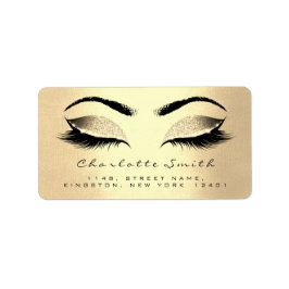 Etiqueta Champaigne Dourado Makeup Lashes Return Adapter RS