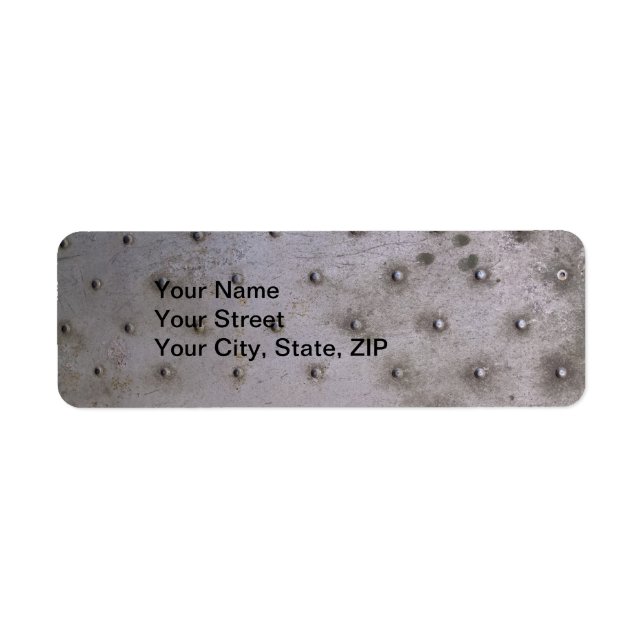 Etiqueta Chapa de aço com rebites sujos (Frente)