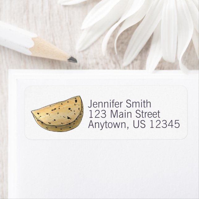 Etiqueta Chapati Roti Comida indiana Pão Pão Pão Pão Pão (Insitu)