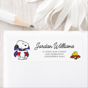 Etiqueta Charlie Brown e Gang Halloween