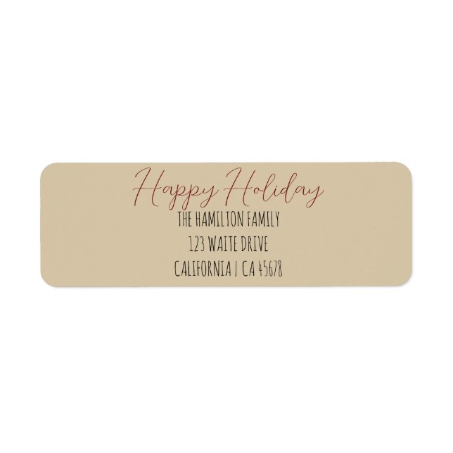 Etiqueta Charme de Natal Retro Cozy (Frente)
