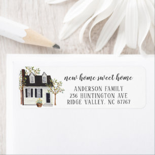 Etiqueta Charmoso White Cape Home Sweet Home Address