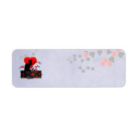 Chat Noir com Rosa vermelha