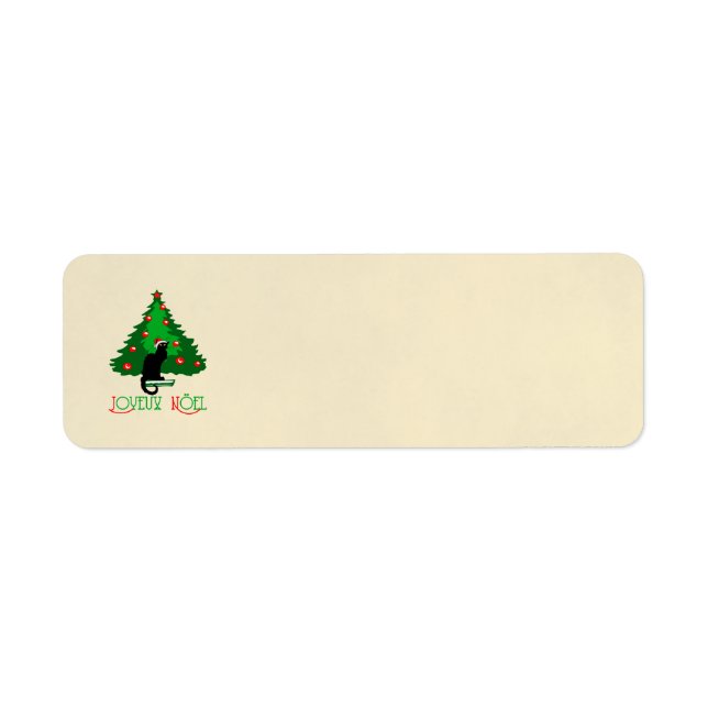 Etiqueta Chat Noir Joyeux Noel (Frente)